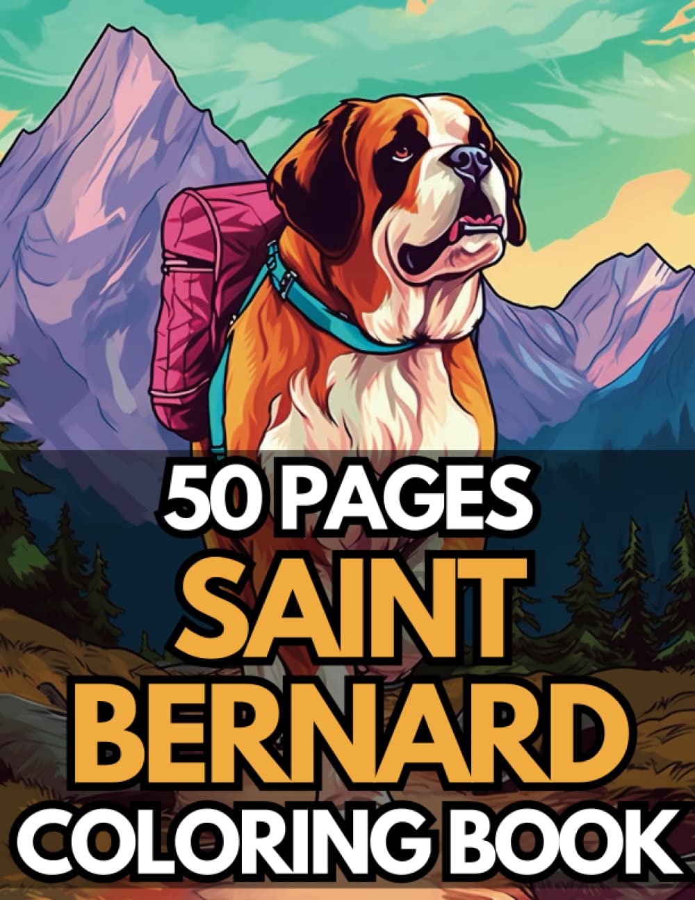 St Bernard Dog Coloring Book