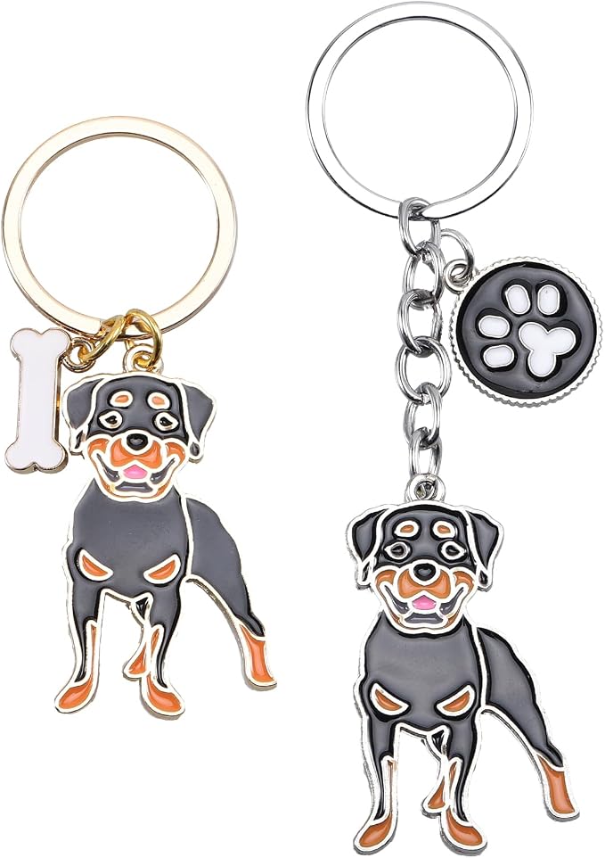 Rottweiler Dog Keychain