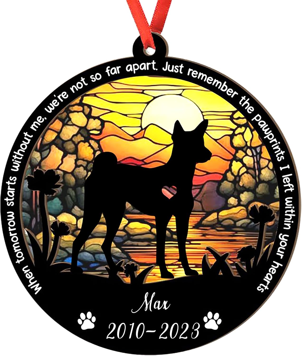 Basenji Suncatcher Ornament