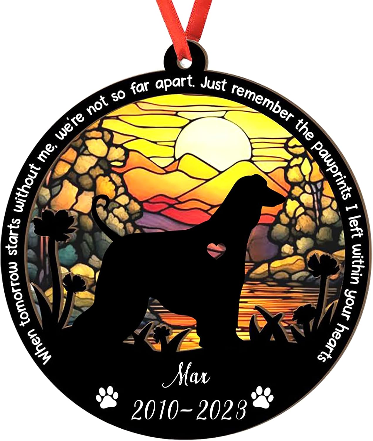 Personalized Afghan Hound Suncatcher Ornament
