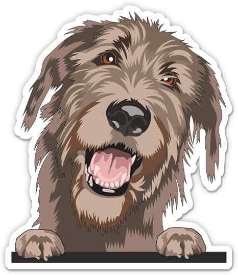 Irish Wolfhound Dog Decal (2  pack )