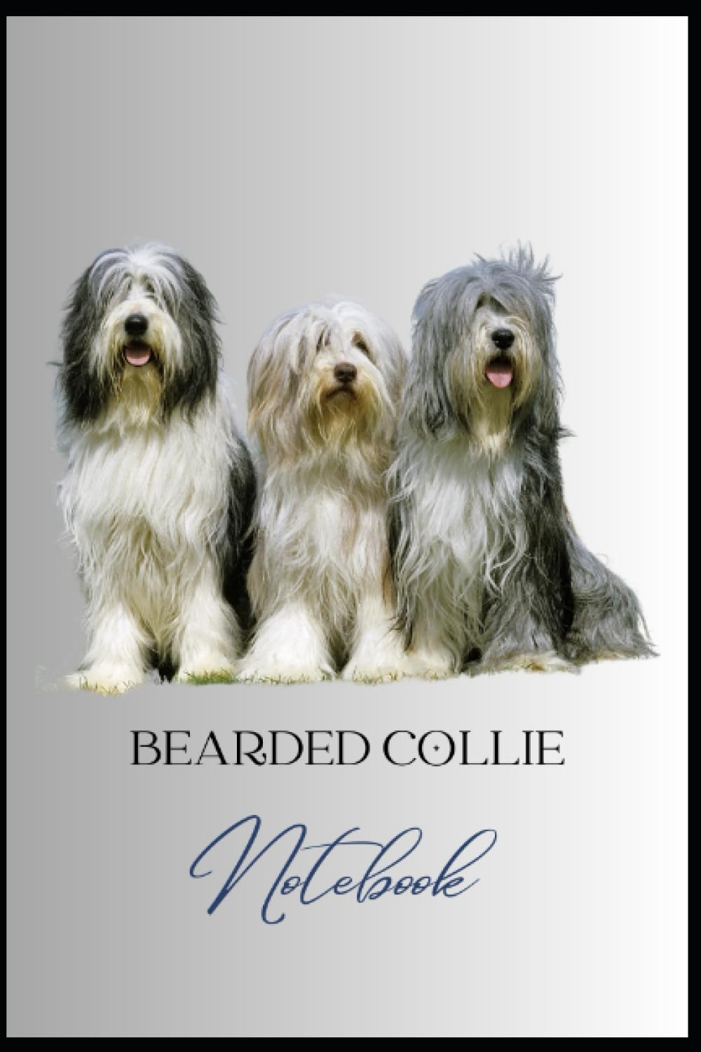Bearded Collie Lined Notebook with 100 lined pages