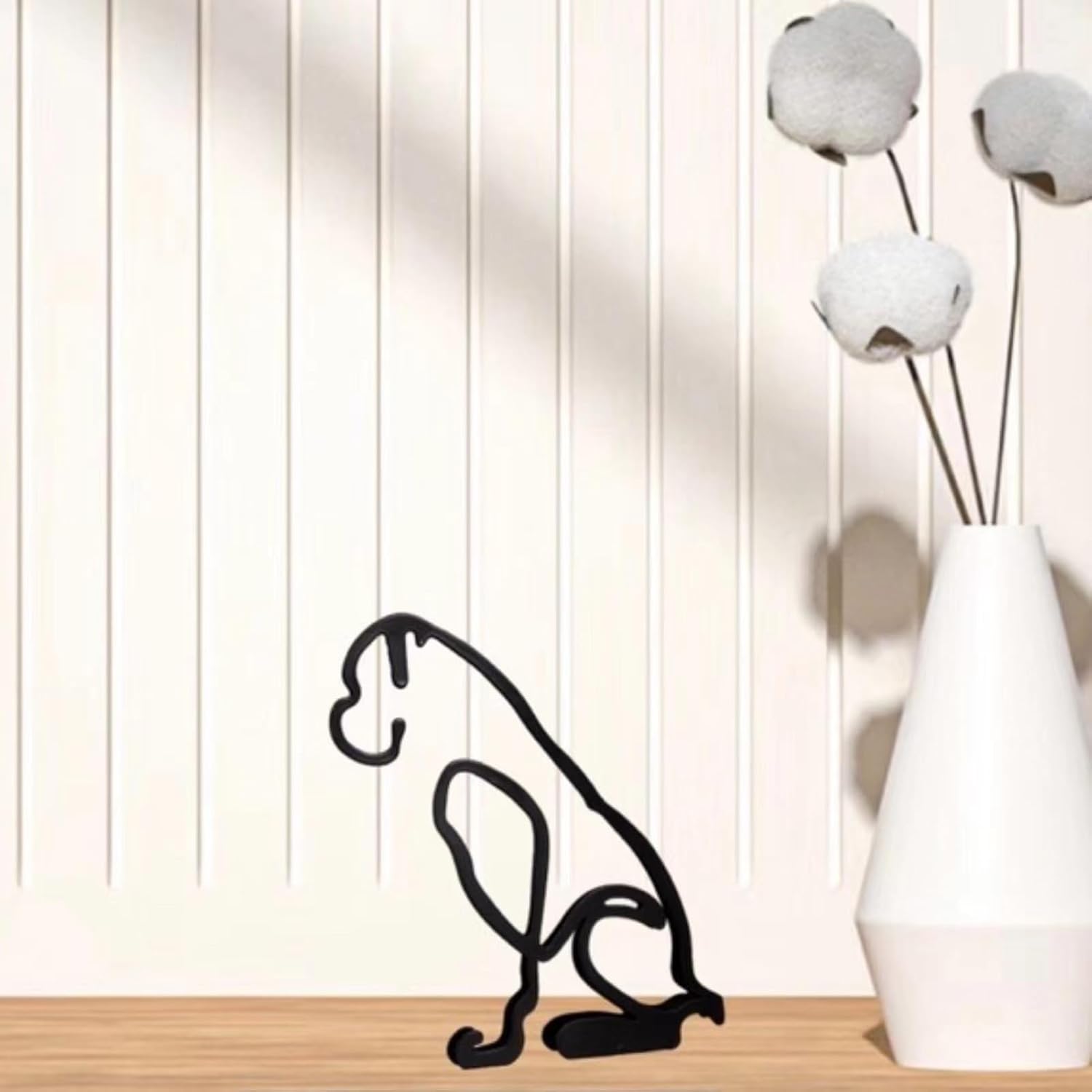 Boxer Dog Line Art Sculpture