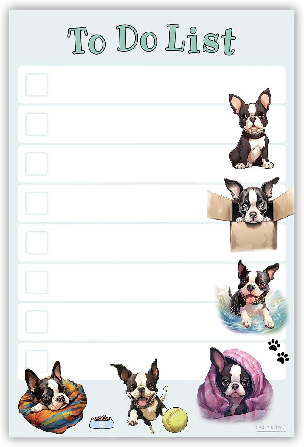 Boston Terrier To Do List