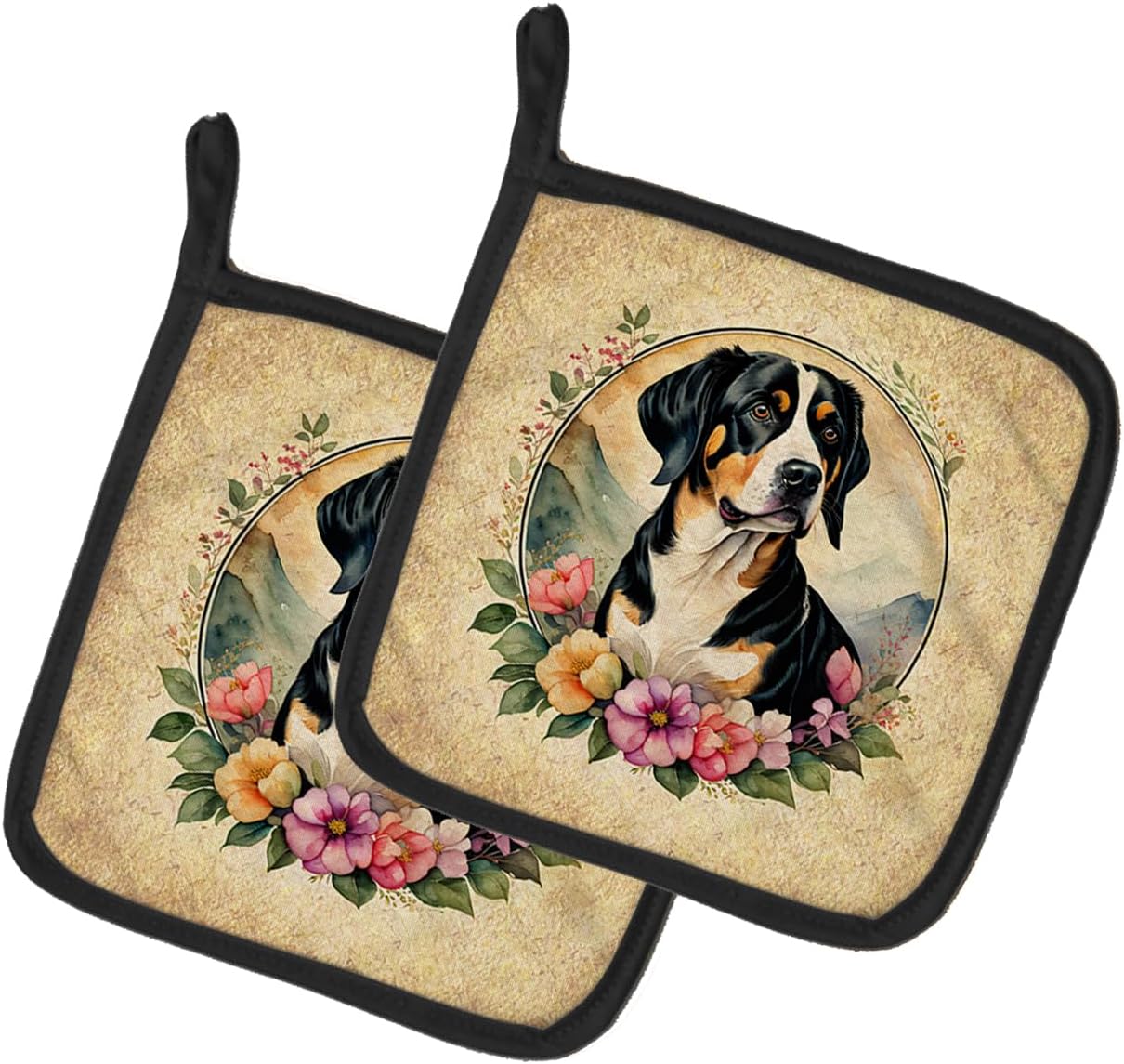 Entlebucher Mountain Dog Pot Holders