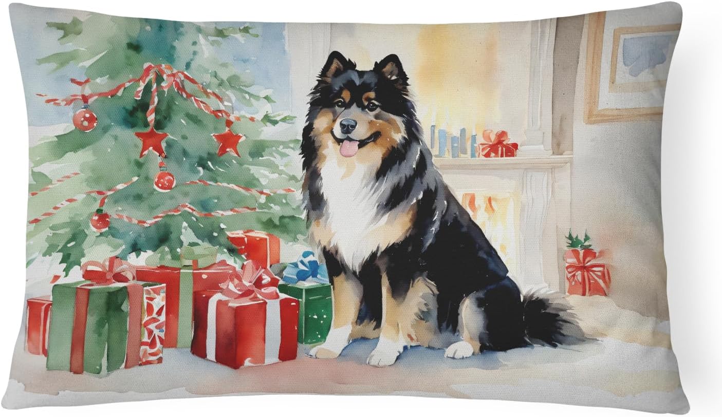 Finnish Lapphund Dog Throw Pillow