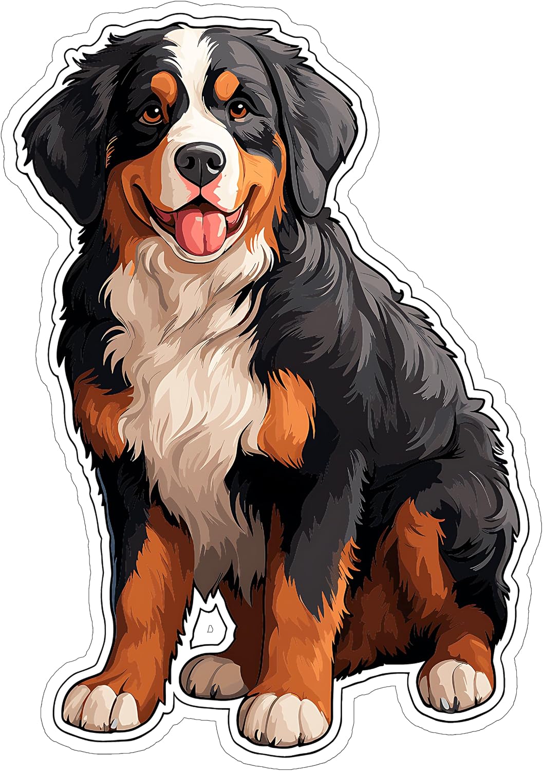 Bernese Mountain Dog Sticker 4 Inch Waterproof Vinyl Decal
