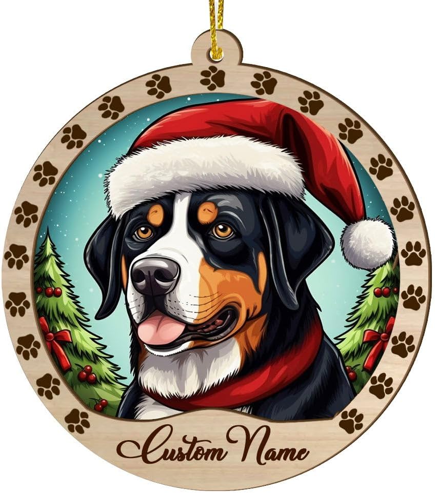 Greater Swiss Mountain Dog Christmas Ornament