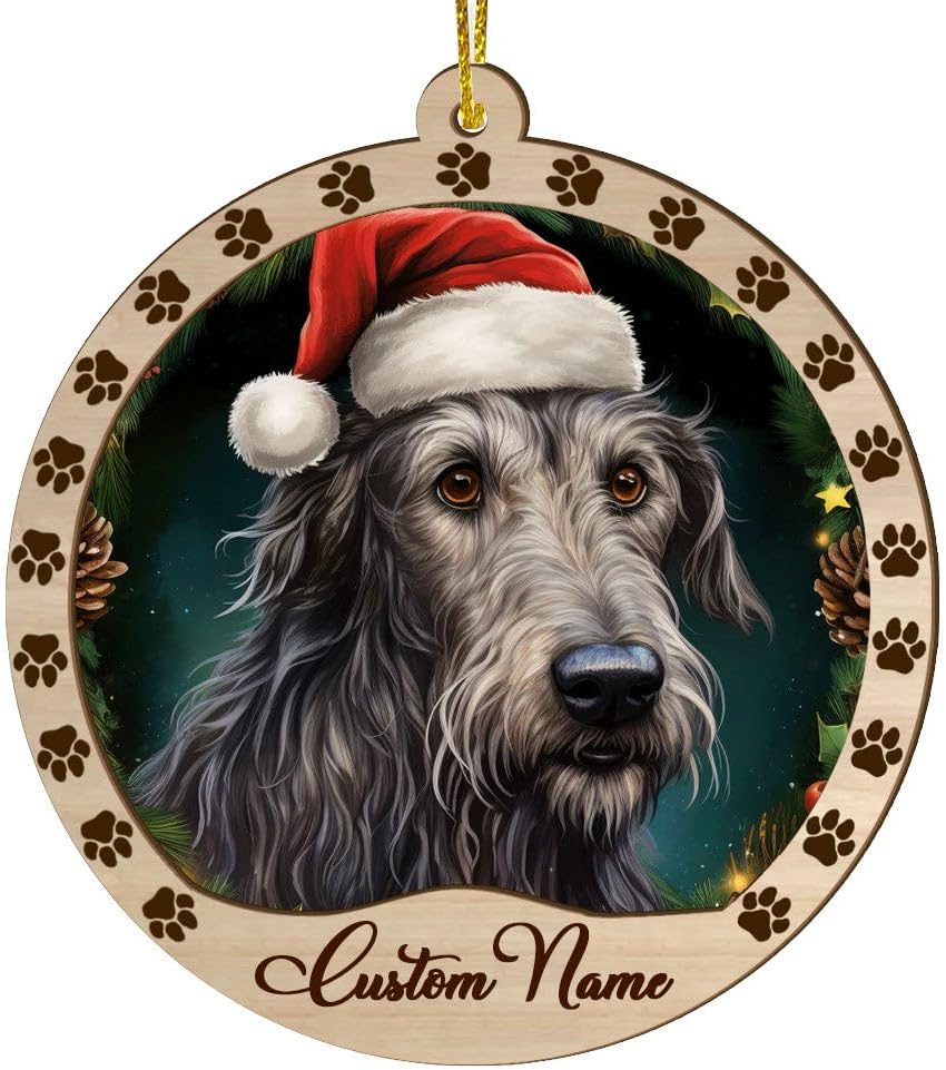 Scottish Deerhound Christmas Ornament