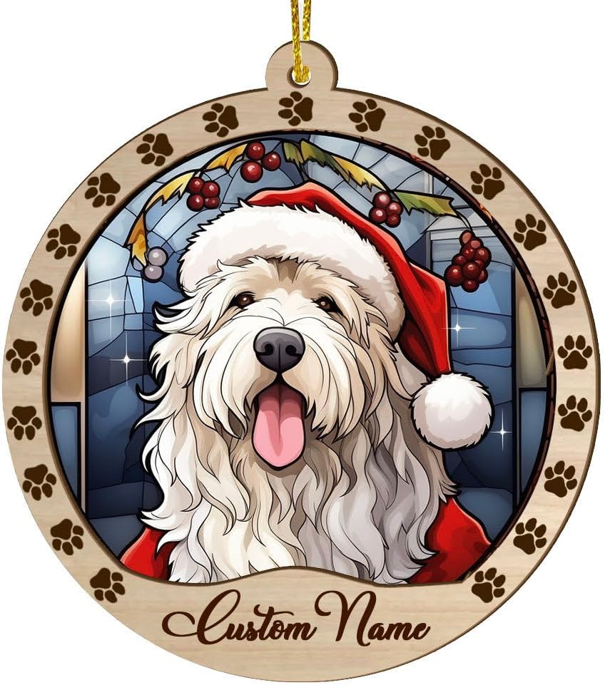 Old English Sheepdog Christmas Ornament