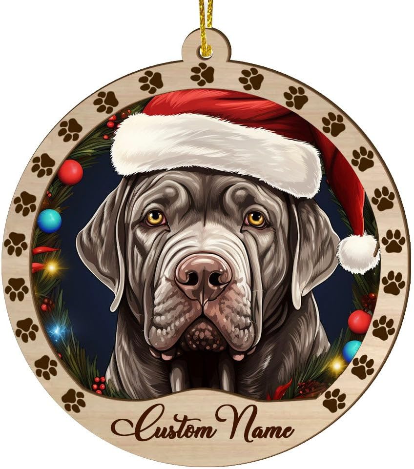 Neopolitan Mastiff Dog Christmas Ornament