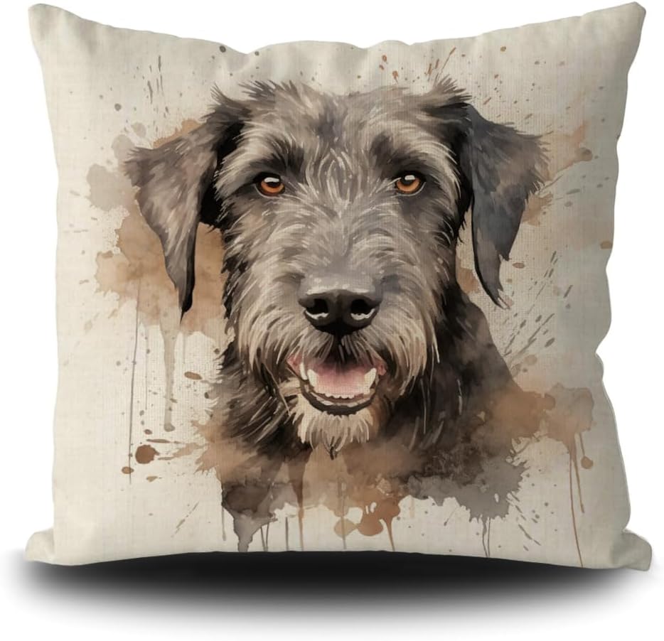 Irish Wolfhound Dog Throw Pillow
