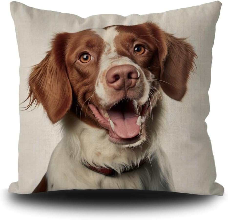 Brittany Spaniel Dog Pillow