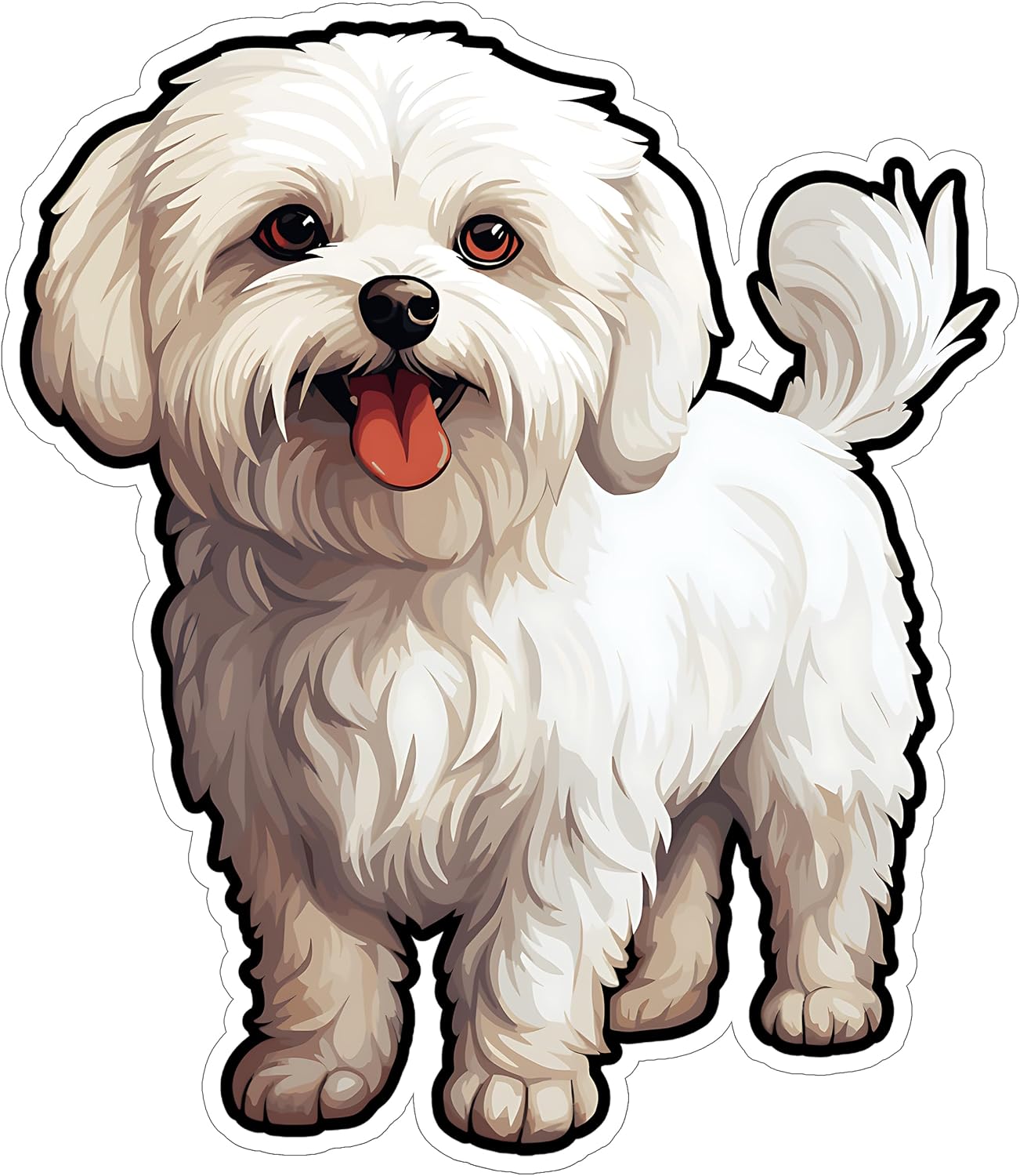 Maltese Dog Vinyl Decal