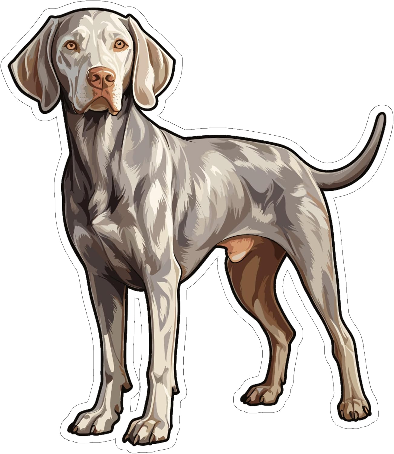 Weimaraner Dog Waterproof Vinyl Decal