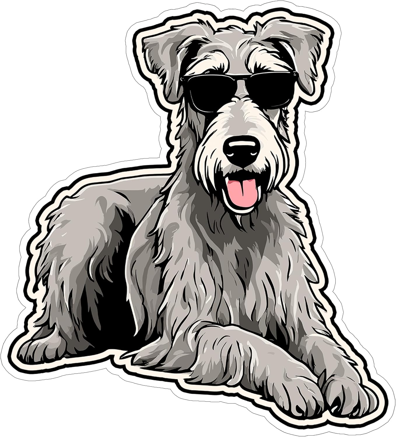 Irish Wolfhound Decal Sticker