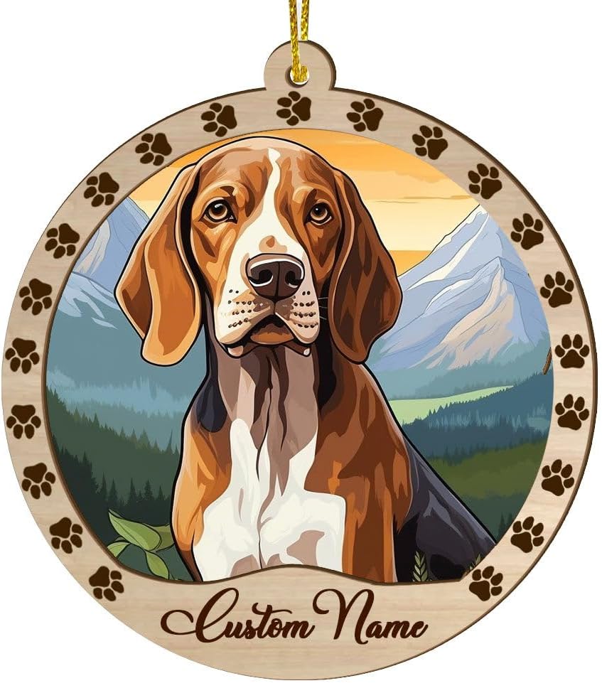 Coonhound Dog Christmas Ornament