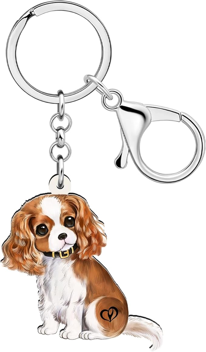 Cavalier King Charles Spaniel Dog Keychain