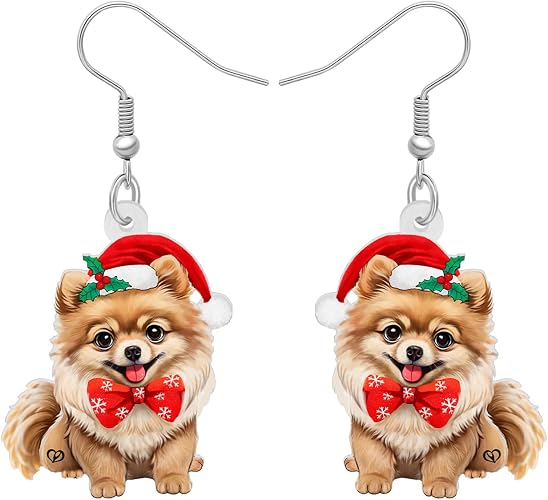 Pomeranian Dangly Earrings
