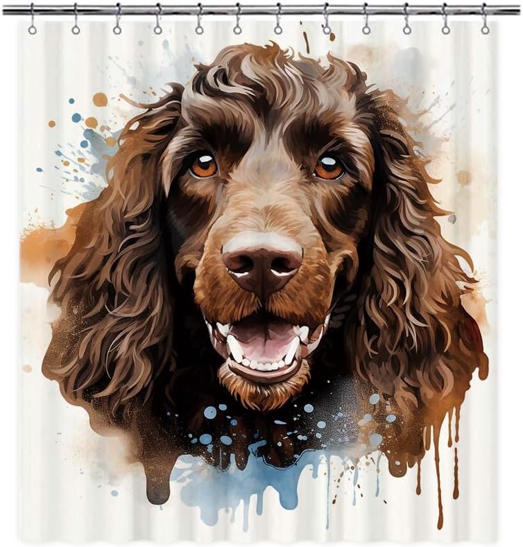 Irish Water Spaniel Shower Curtain