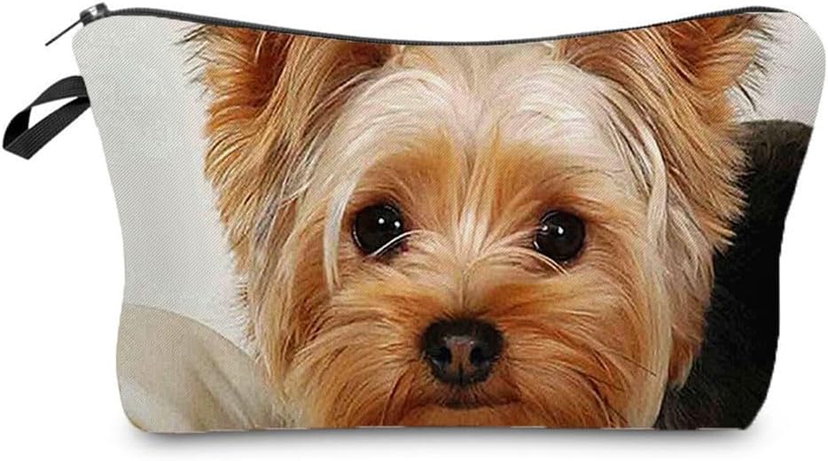 York Terrier Dog Makeup Bag