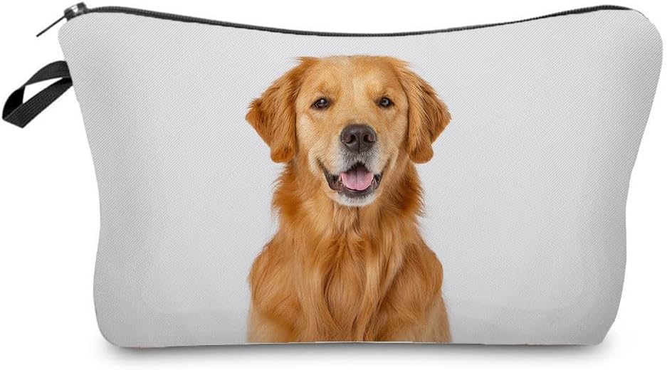 Golden Retriever Dog Makeup Bag