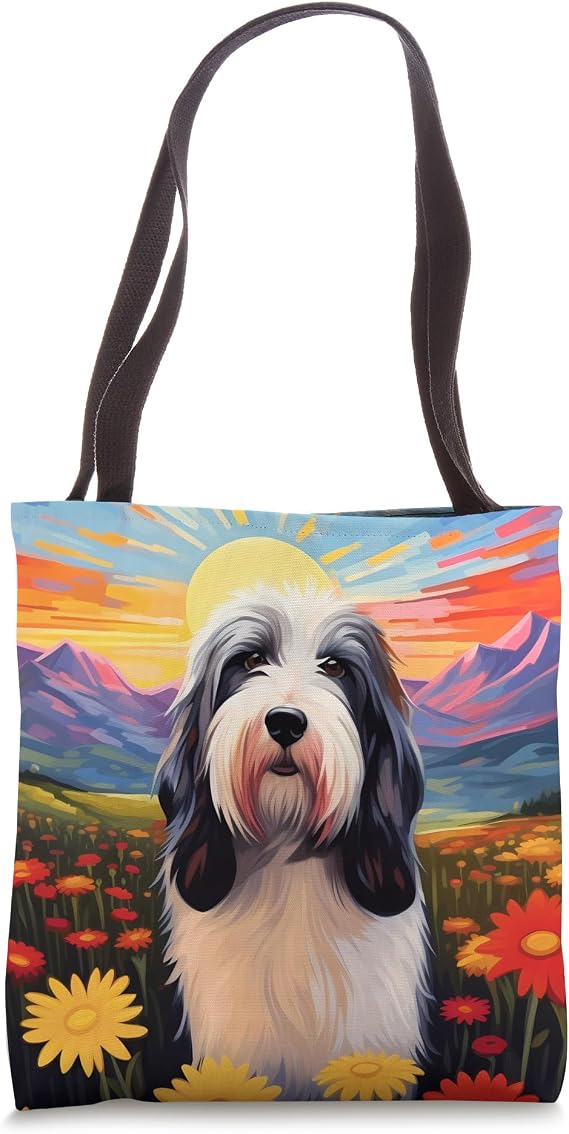 Bearded Collie Dog Tote Bag