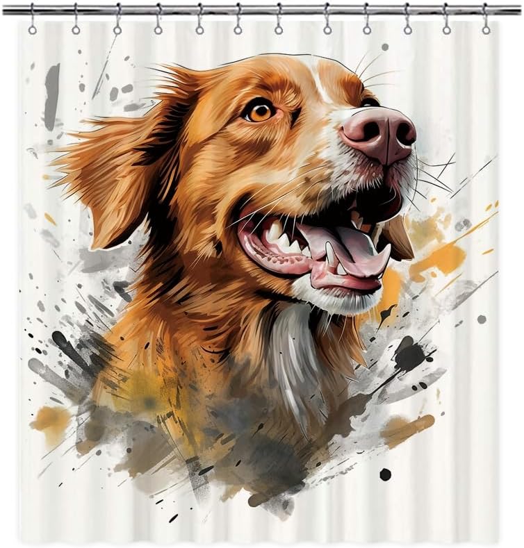 Tolling Retriever Dog Shower Curtain