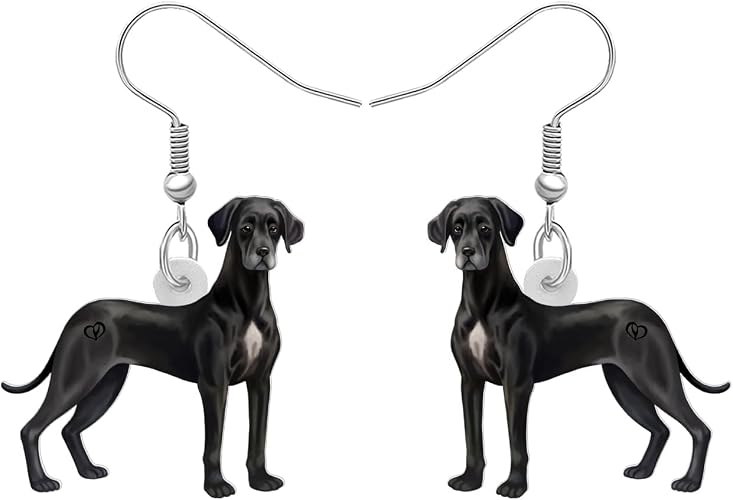 Great Dane Dog Dangling Earrings