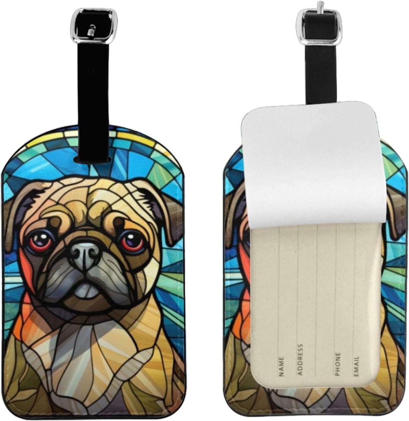 Pug Dog Luggage Tag