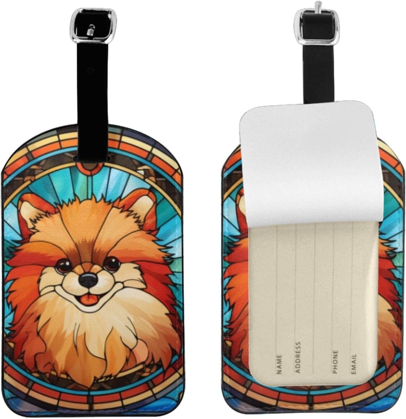 Pomeranian Dog Luggage Tag