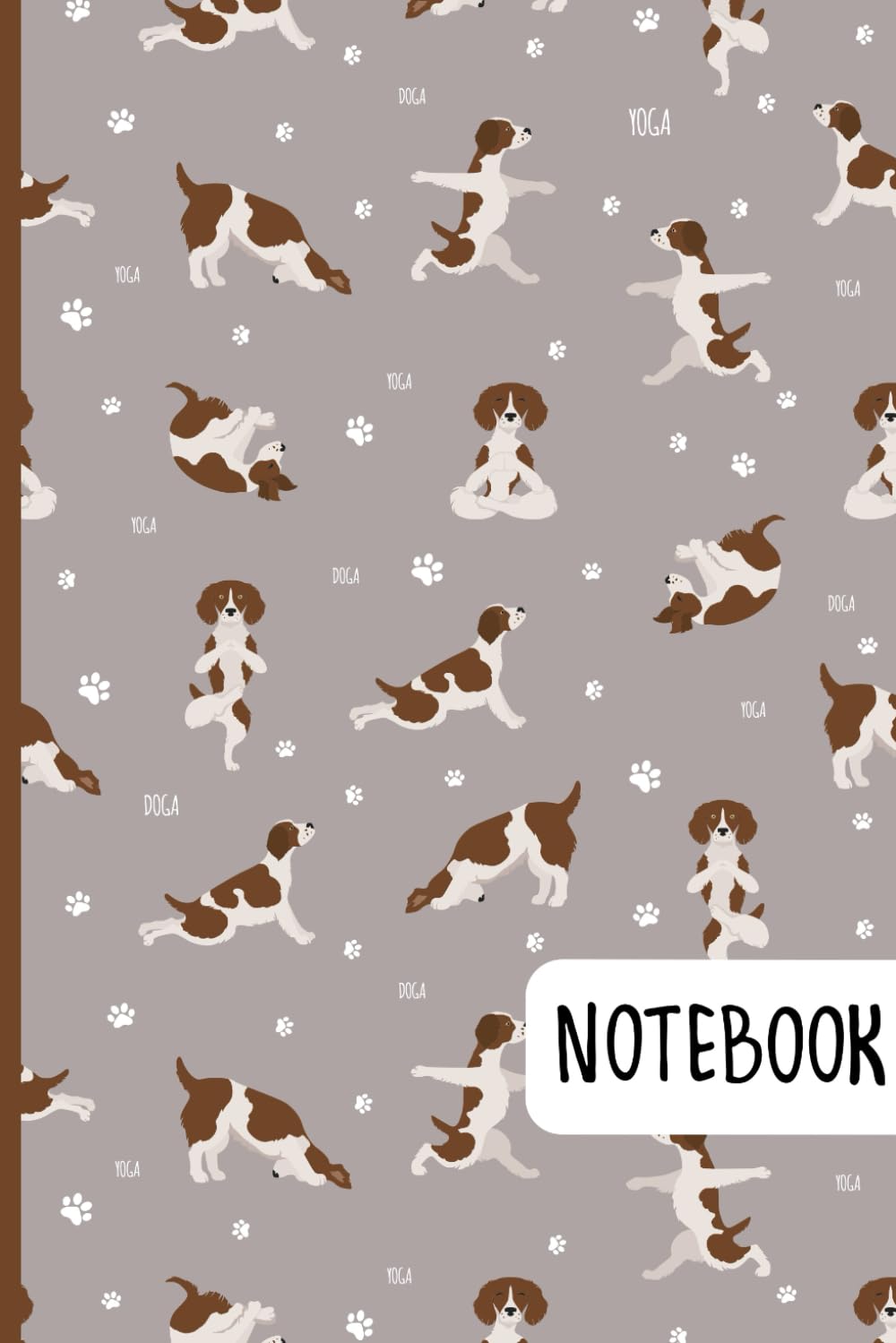 Brittany Spaniel Yoga Dog Notebook