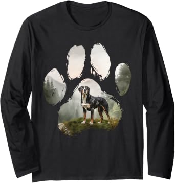 Greater Swiss Mountain Dog Log Sleeve T-Shirt