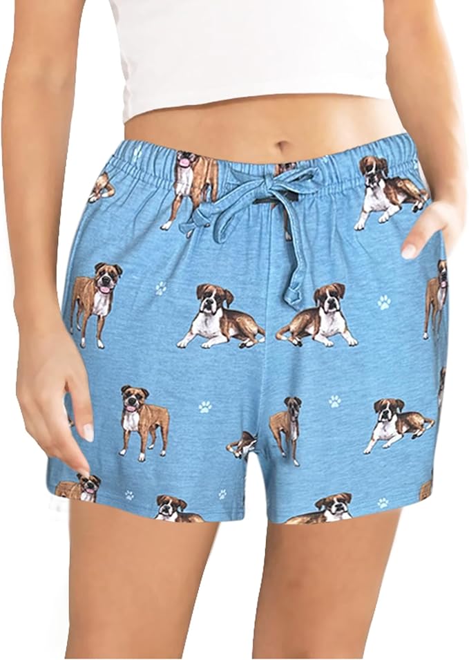 Boxer Dog Pajama Shorts