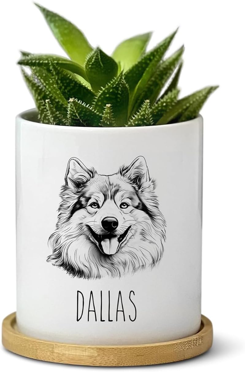 Finnish Lapphund Dog Planter