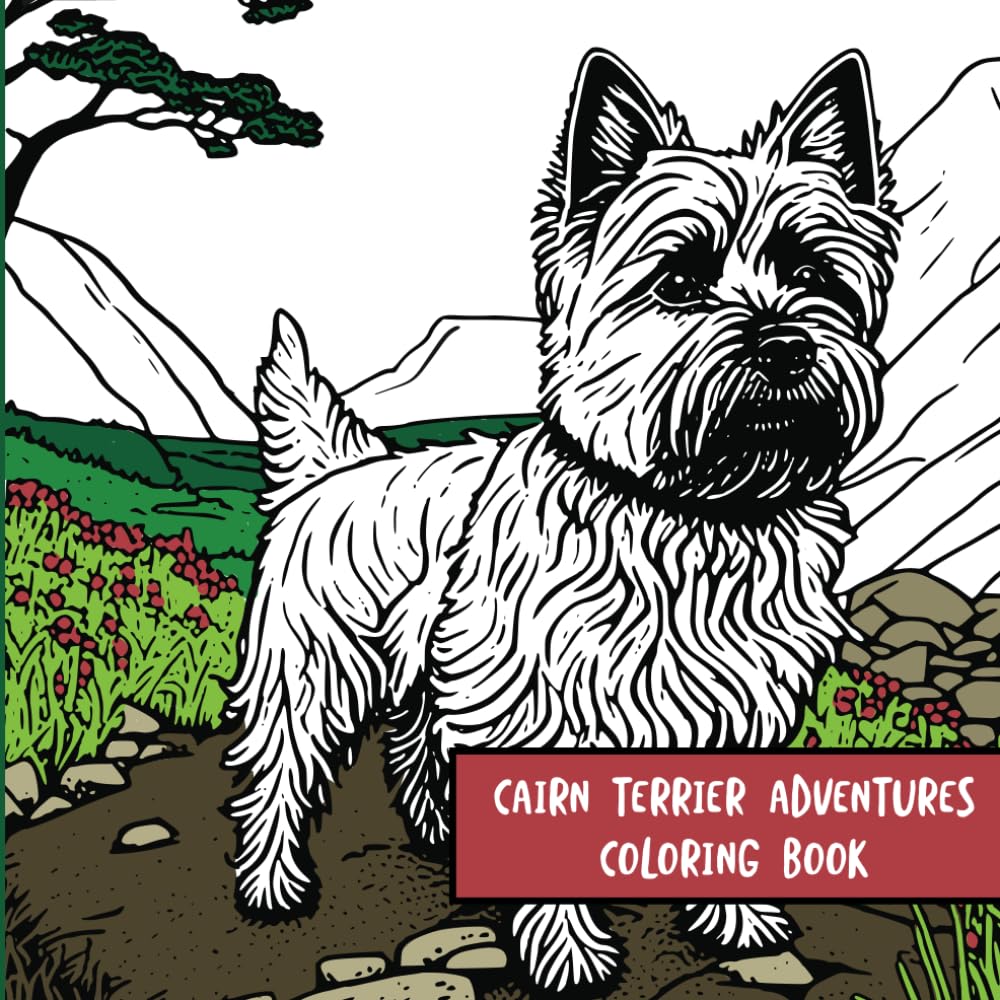 Cairn Terrier Dog Coloring Book