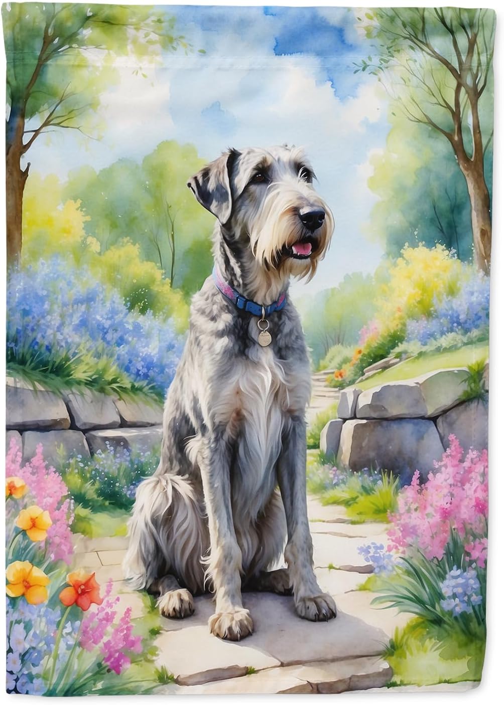 Irish Wolfhound Garden Flag