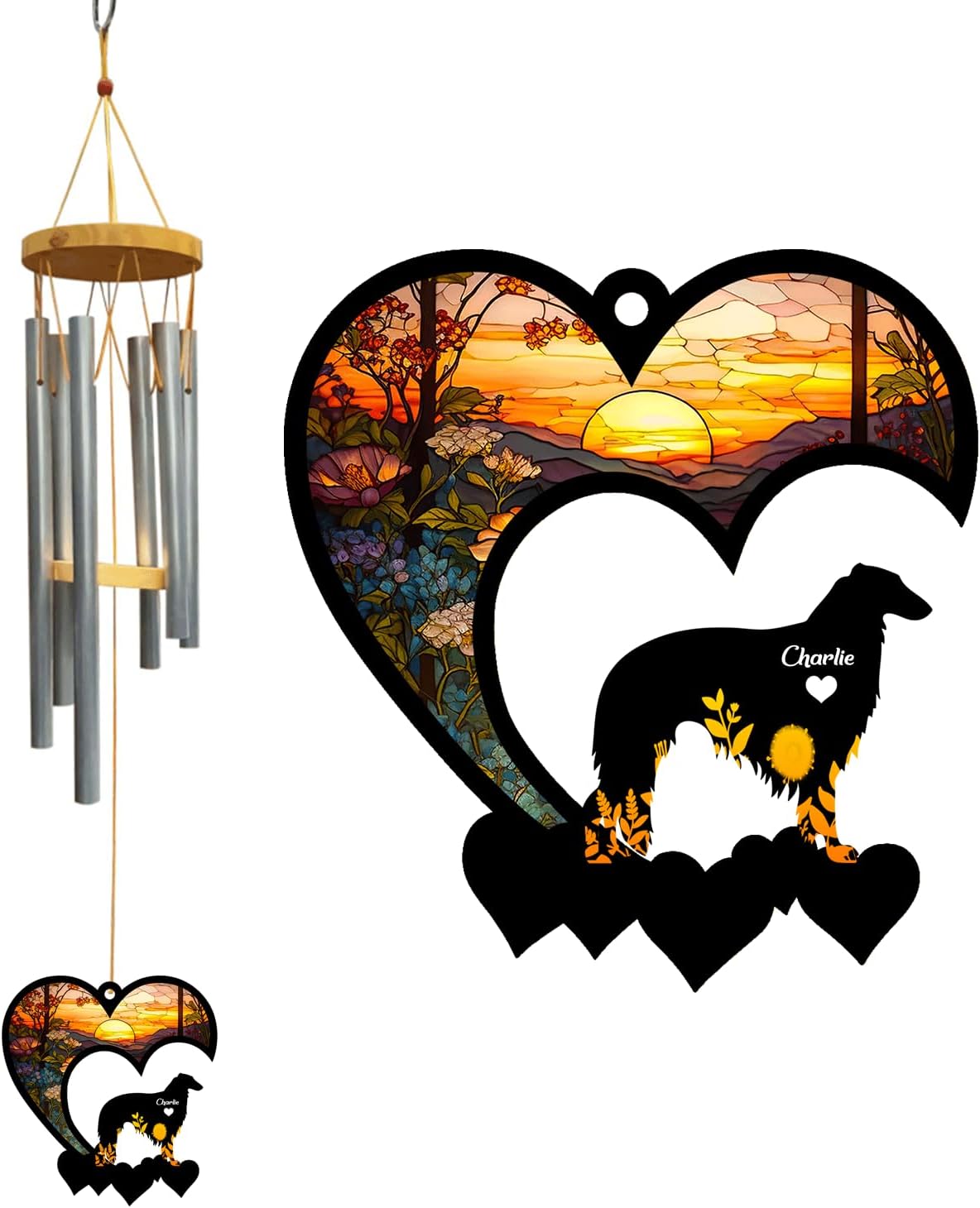 Borzoi Dog Windchimes
