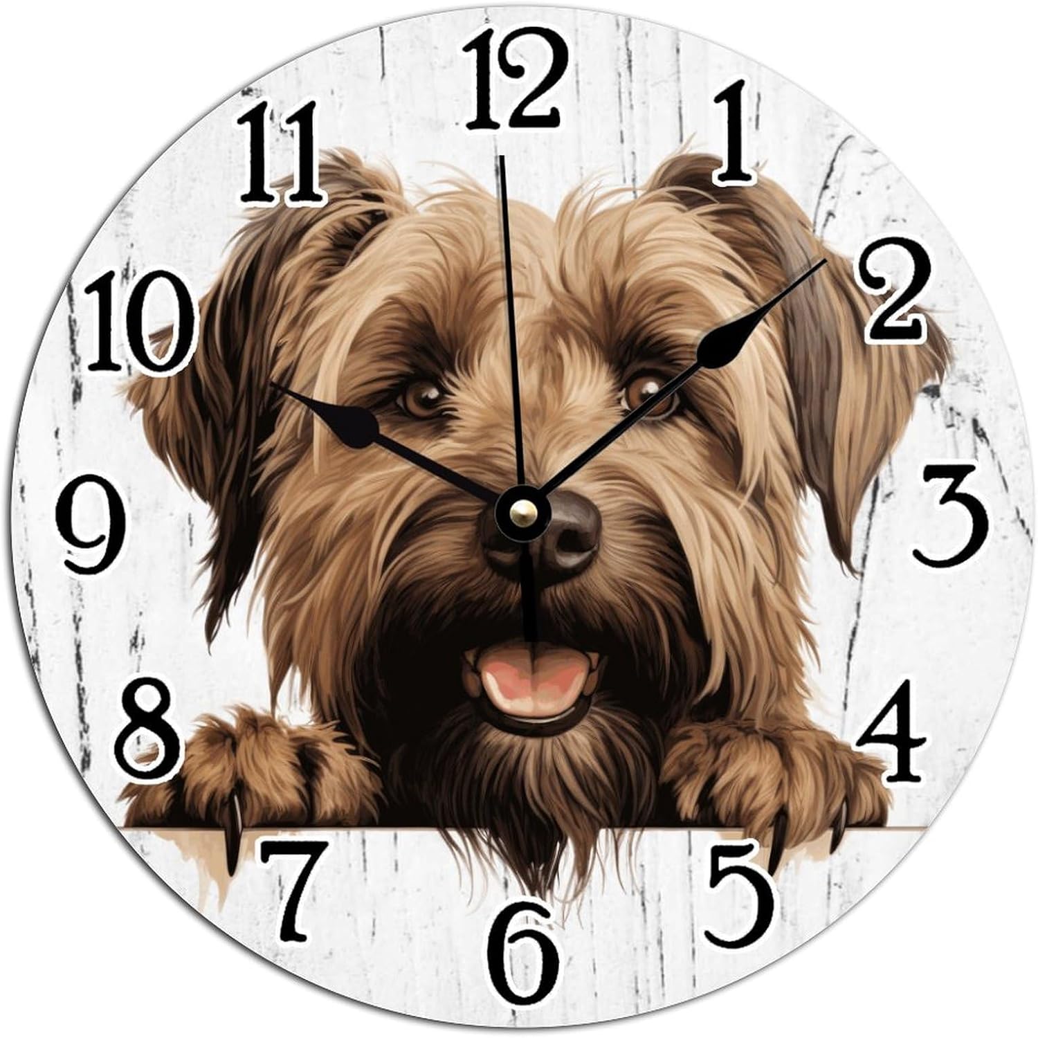 Briard Dog Clock