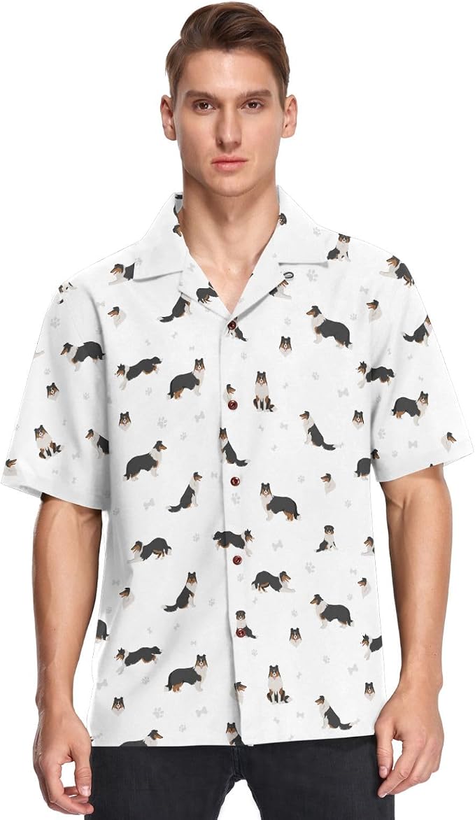 Rough Collie Dog Mens Shirt