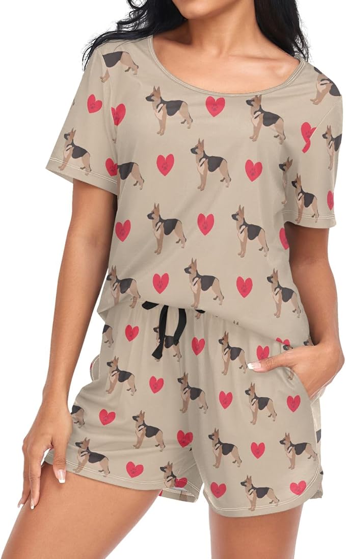 German Shepherd Dog Womans Pajama Set
