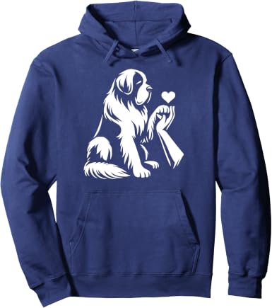 St Bernard Dog Hooded Sweatshirt