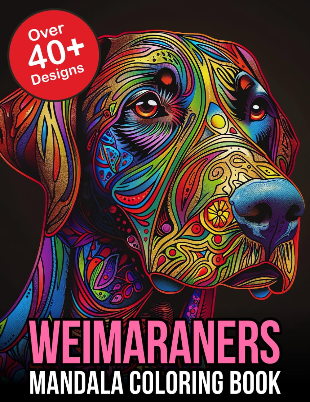 Weimaraner Dog Mandala Coloring Book