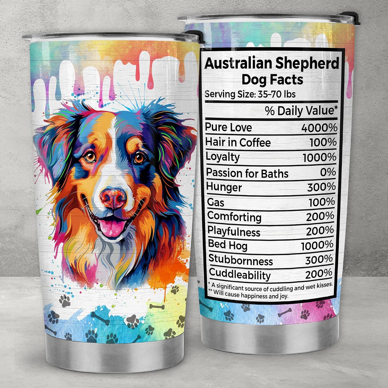 Australian Shepherd Tumbler 20oz