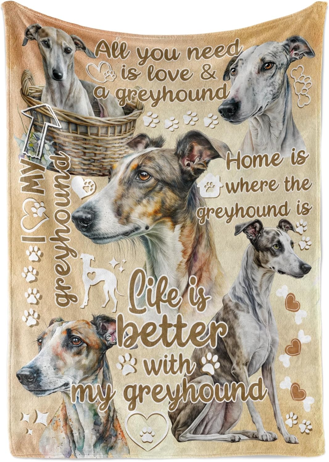 Greyhound Dog Blanket