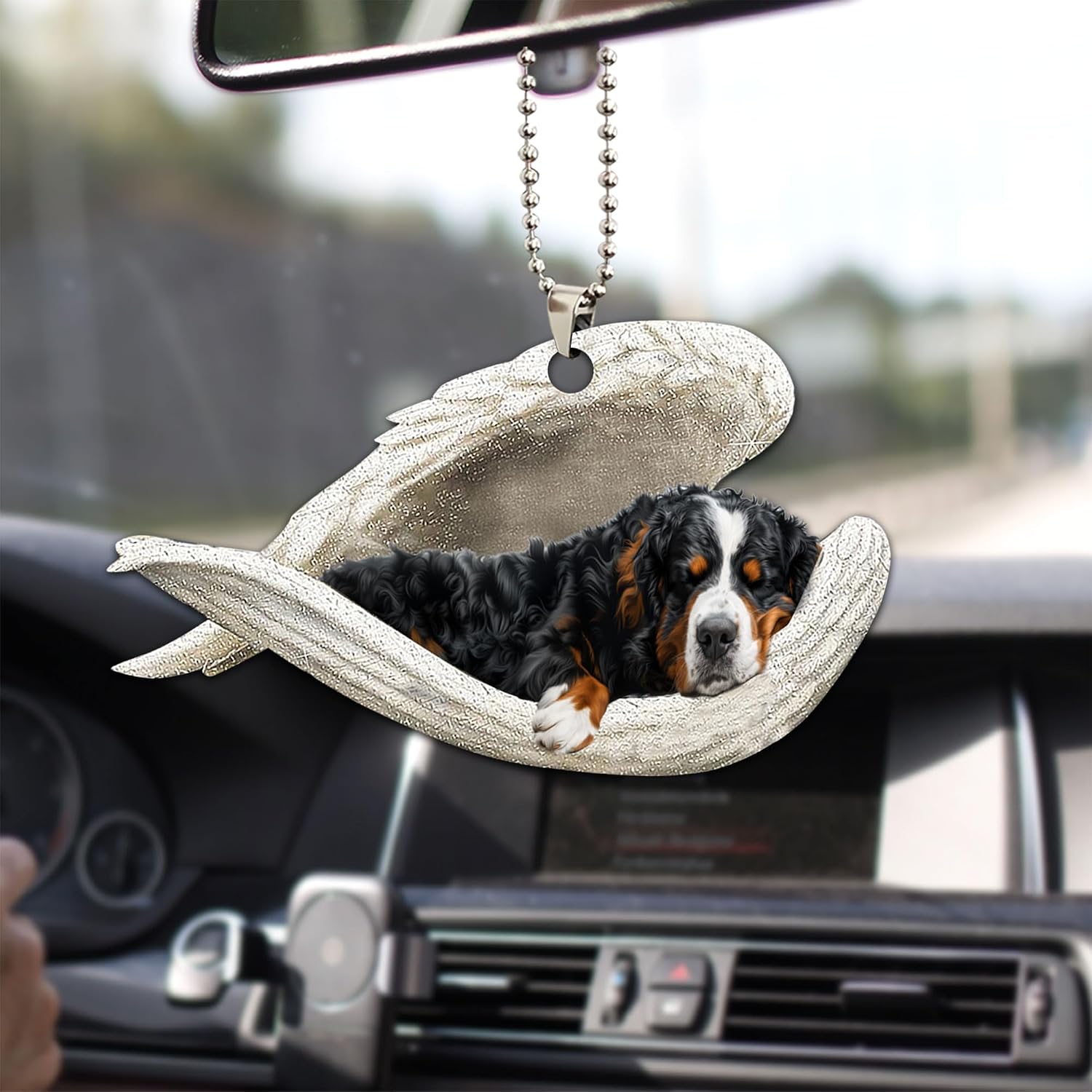 Bernese Mountain Sleeping Angel Wing&nbsp;Ornament