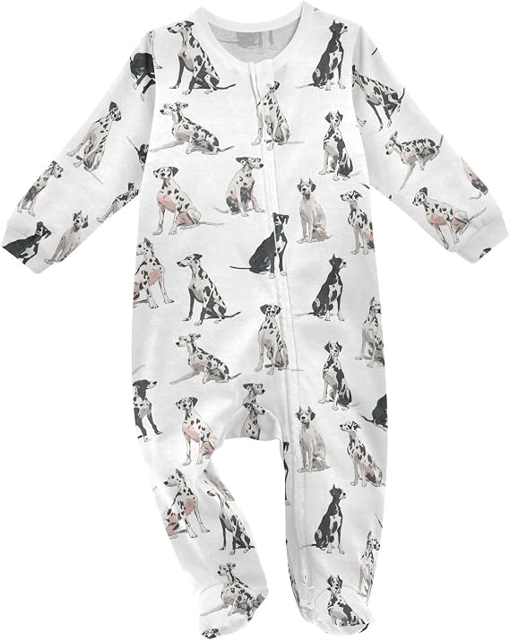 Great Dane Baby Footie Pajamas