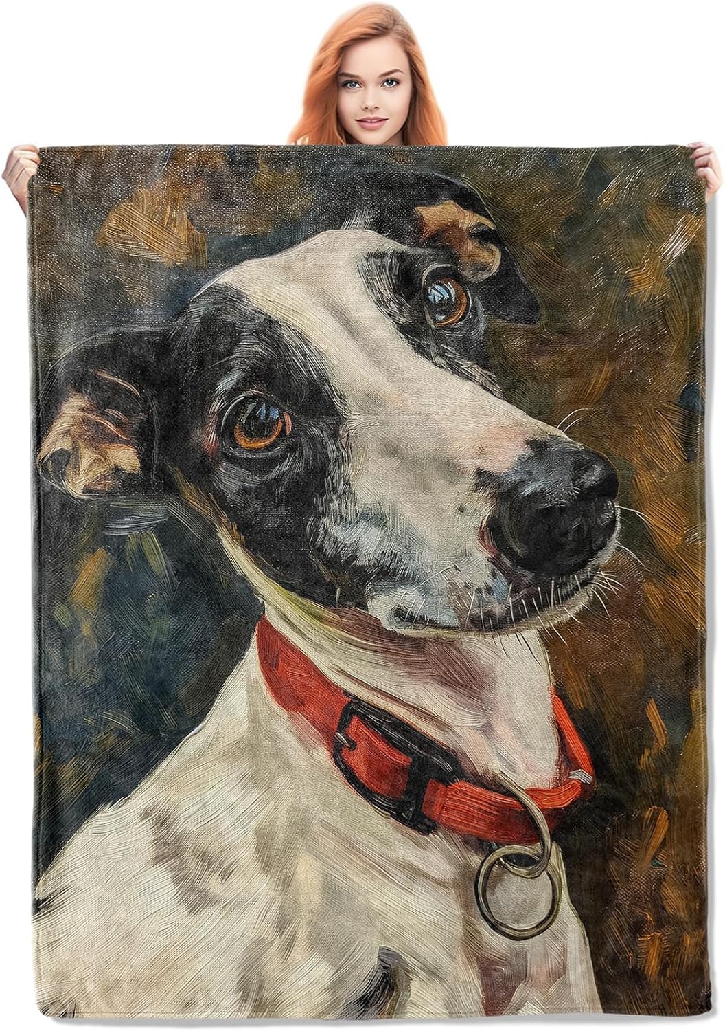 Greyhound Dog Throw Blanket