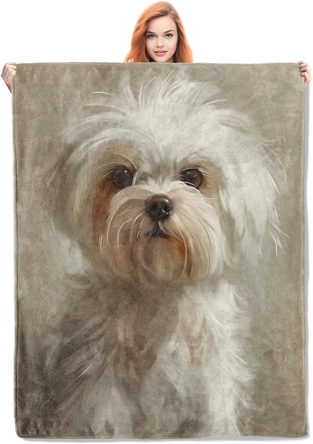 Maltese Dog Throw Blanket