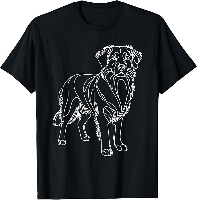 Toller Line Art Dog T-Shirt